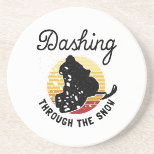 Schneemobil - durch den Schnee stürzen Getränkeuntersetzer