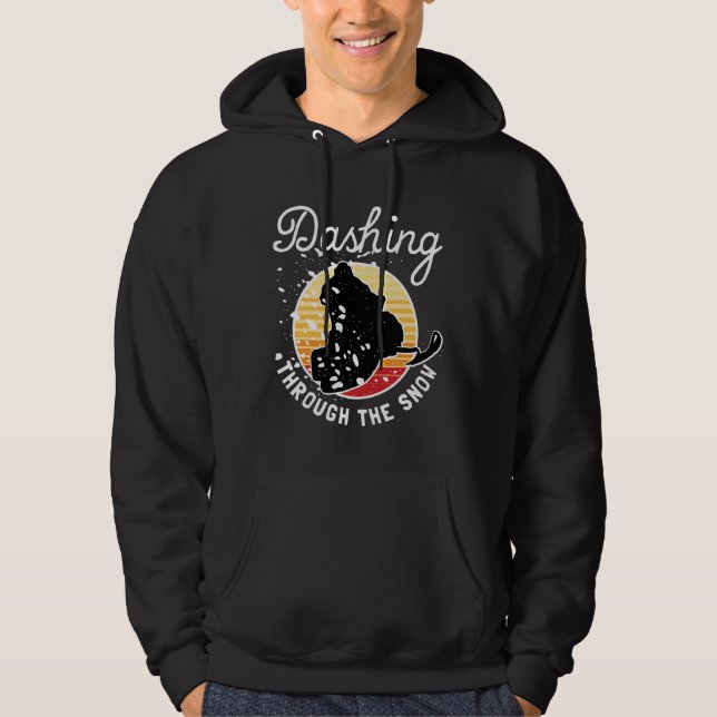 Schneemobil - durch den Schnee stürzen Hoodie (Vorderseite)