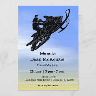 Schneemobil Einladung