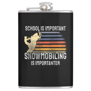 Schneemobil Flachmann