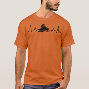 Schneemobil Heartbeat Snow-Motorrad Schneemobil T-Shirt