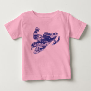 Schneemobil in Blue Camouflage Baby T-shirt