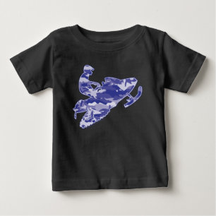Schneemobil in Blue Camouflage Baby T-shirt