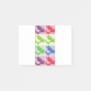 Schneemobil in Pop-Art Post-it Klebezettel