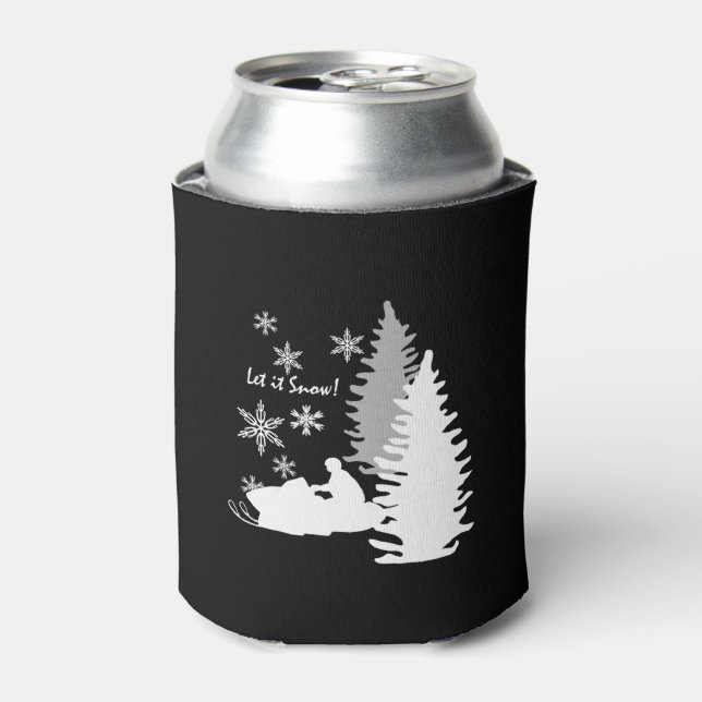 Schneemobil lassen Sie es schwarz Dosenkühler (Kanne Vorderseite)