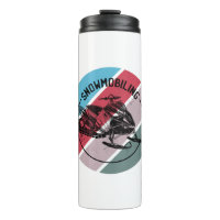 Schneemobil Lover mit farbigen Logos