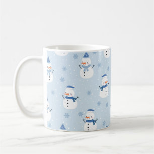 Schneemobil-Muster, Winter Hintergrund, Winter Kaffeetasse