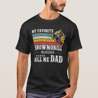 Schneemobil Papa Vintage Lustiges Schneemobil-Zube T-Shirt