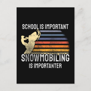 Schneemobil Postkarte
