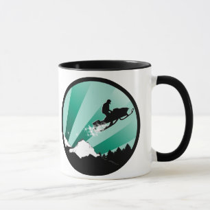 Schneemobil. pthalo. Kreis. Tasse