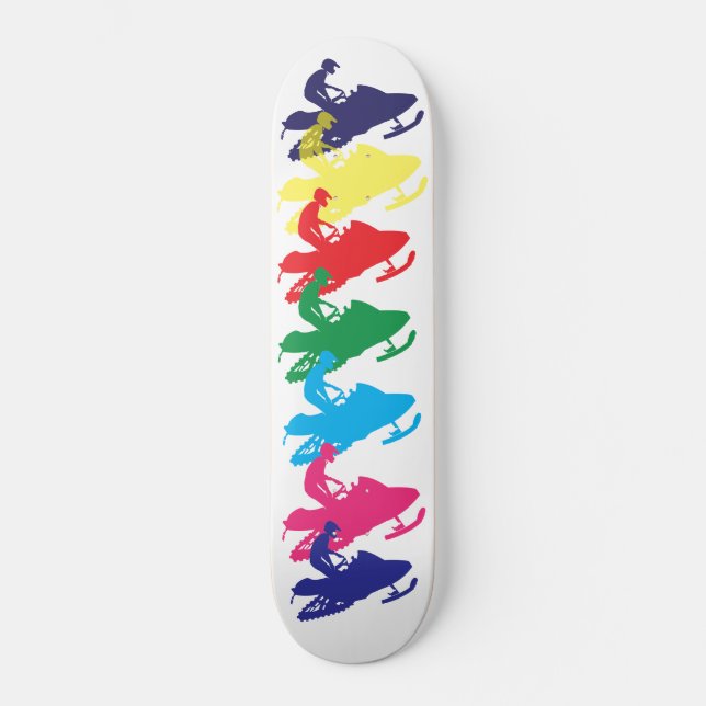 Schneemobil/ Ride it Hard! Skateboard (Vorderseite)