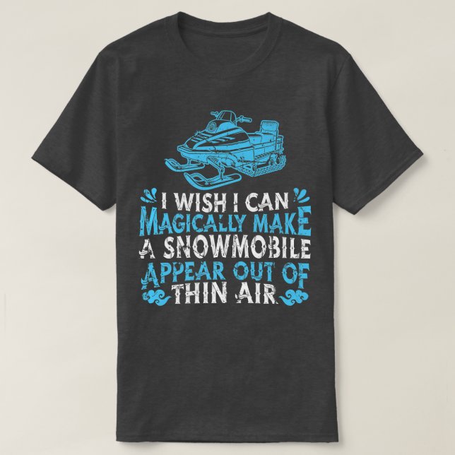 Schneemobil Rodelbahn MagicSchneemaschine T-Shirt (Design vorne)