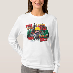 Schneemobil-Spaß, der in Krank anruft T-Shirt