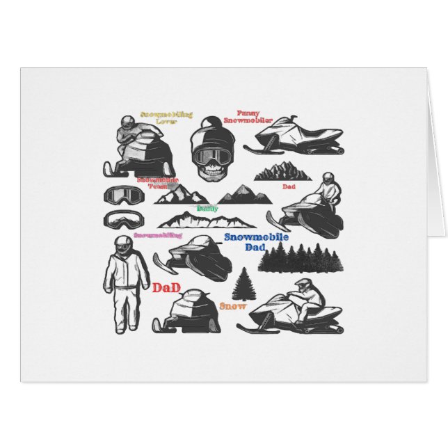 Schneemobil-Vater, Snowmobile Lover (Vorderseite (Horizontal))