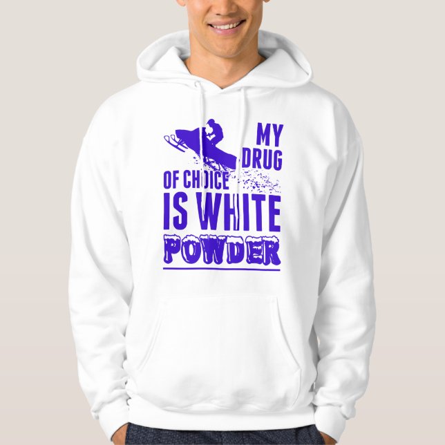 Schneemobile Droge aus Weißpulver Hoodie (Vorderseite)