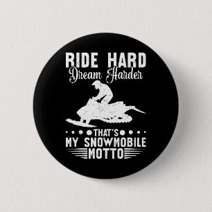 Schneemobile Reiten Schwimmen Wintersport Männer F Button