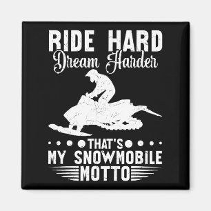 Schneemobile Reiten Schwimmen Wintersport Männer F Magnet