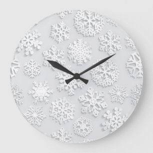 Schneemuster	 Große Wanduhr