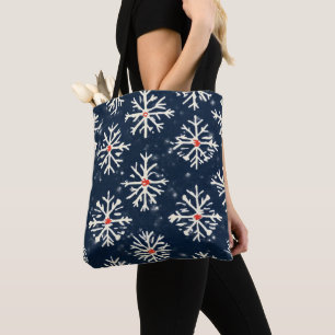 Schneemuster im Winterstil Tasche