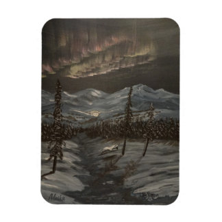 Schneeöle und Nordlichter Magnet