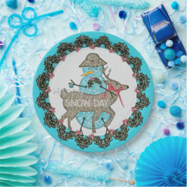 Schneepapierplatte Pappteller