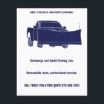 Schneepflug Lieferwagen LKW mit Pflugschnee Flyer<br><div class="desc">Mit diesen einfach zu anpassenden Flyern fördern Sie Ihr Schneepfluggeschäft. Sie zeigen eine Abbildung eines Lieferwagen-Trucks mit einem Schneepflug auf der Vorderseite in marineblau-blauem Set vor einem weißen Hintergrund. Fügen Sie in den Vorlagenfeldern benutzerdefinierte Informationen hinzu. Die Rückseite dieser Flyer ist leer, Sie können diese jedoch anpassen und auf der...</div>