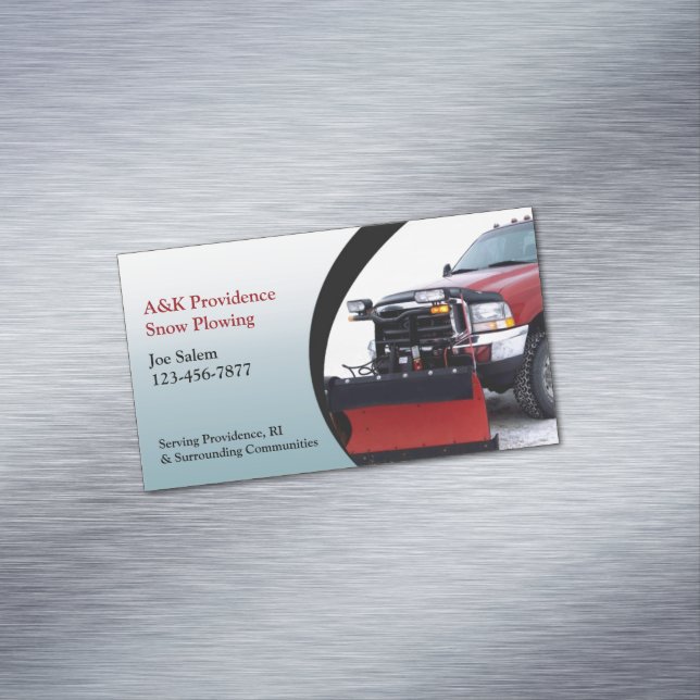 Schneepflug Magnetische Visitenkarte (Beispiel)