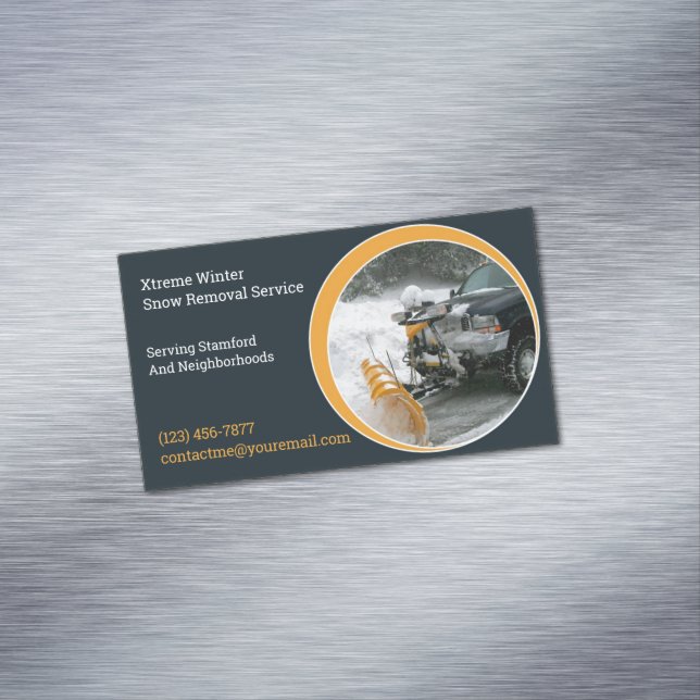 Schneepflug Magnetische Visitenkarte (Beispiel)