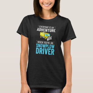 Schneepflug-Traktor-Maschine-LKW-Schaufel-Fahrer S T-Shirt