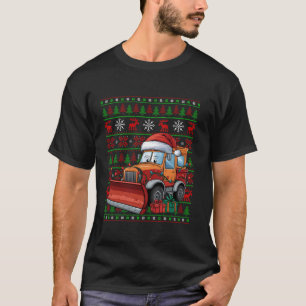 Schneepflug Weihnachtslicht Ugus Weihnachtsmannmüt T-Shirt