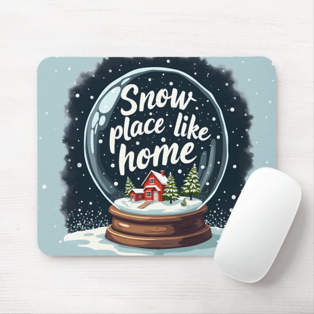 Schneeplatz wie Zuhause Mousepad (Mit Mouse)