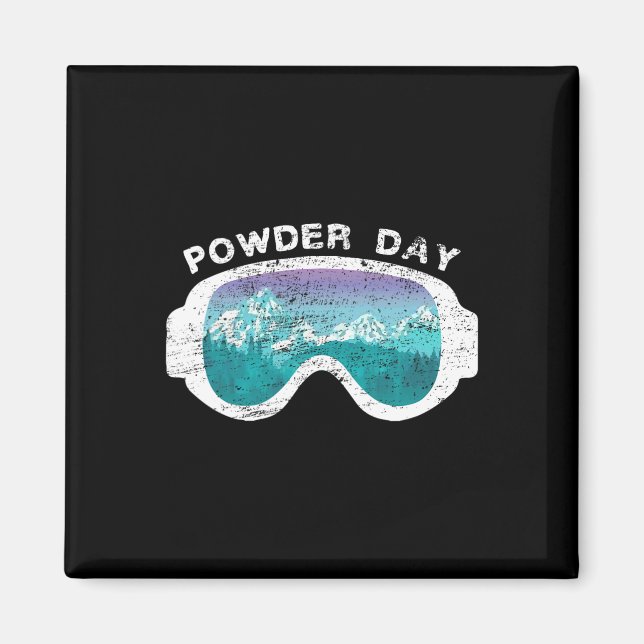 Schneepowder Day Snowboarden Mountain Sport Magnet (Vorne)