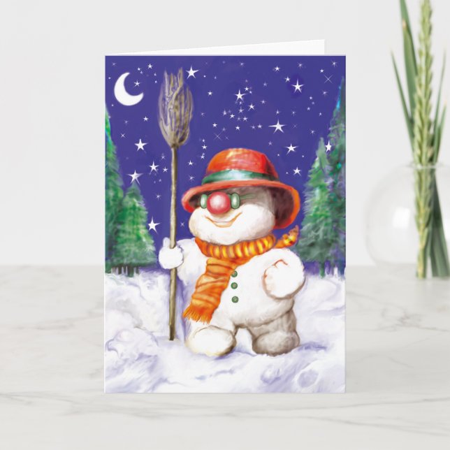 *Schneepuppe* Feiertagskarte (Vorderseite)