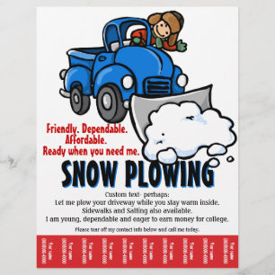 Schneeräumdienst. Schneebeseitigungsservice. Flyer