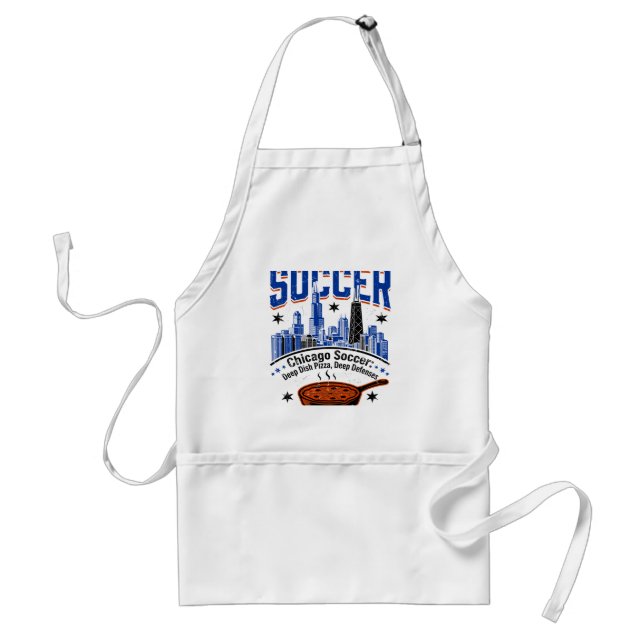 Schneereicher Chicago-Winter und Deep-Dish-Pizza Schürze (Vorne)