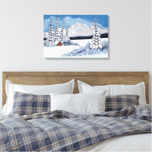 Schneereicher Winter Leinwanddruck