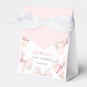Schneerosa Schleifen-Baby-Party Geschenkschachtel