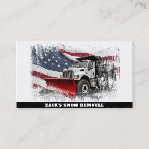 *~* Schneerückentfernungsstörter LKW AP74-Flagge Visitenkarte