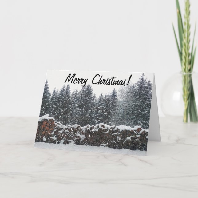 Schneeschauer Weihnachten Karte (Vorderseite)