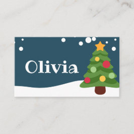 Schneeschauer Weihnachten Platzkarte