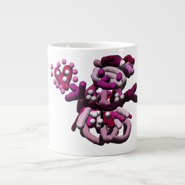 Schneeschuh aus rosa Party Jumbo-Tasse (Vorderseite)