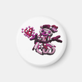 Schneeschuh aus rosa Party Magnet