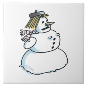 Schneeschuh-Keramik Fliese