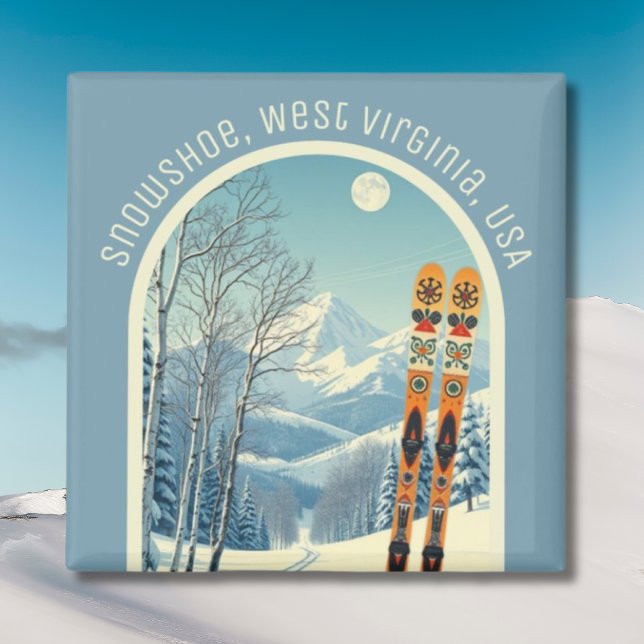 Schneeschuh West Virginia USA Skigebiet Magnet (Von Creator hochgeladen)