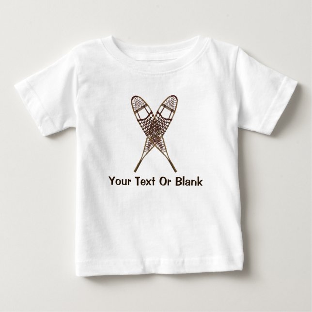 Schneeschuhe Baby T-shirt (Vorderseite)