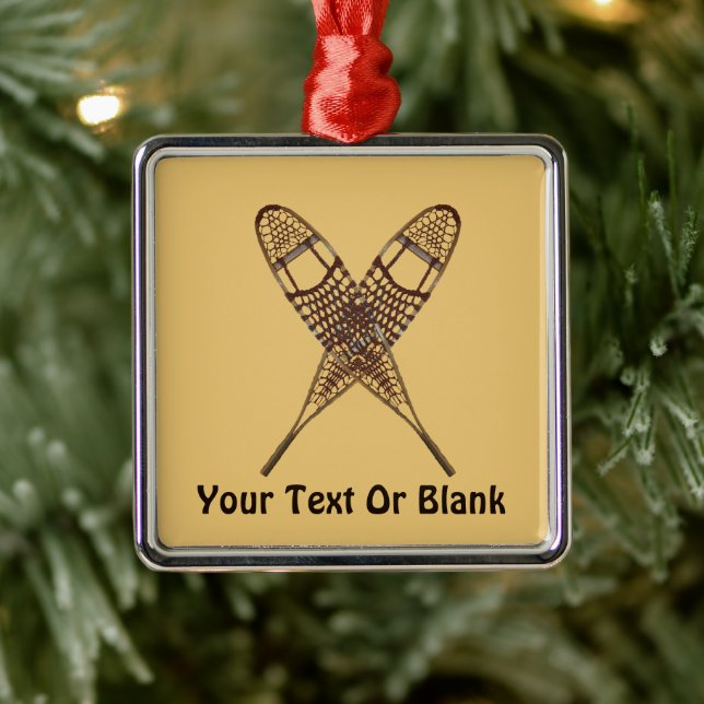 Schneeschuhe Silbernes Ornament (Baum)