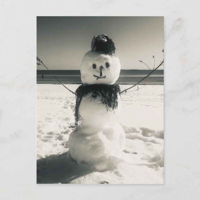 Schneeschuhfahrer Postkarte (Vorderseite)