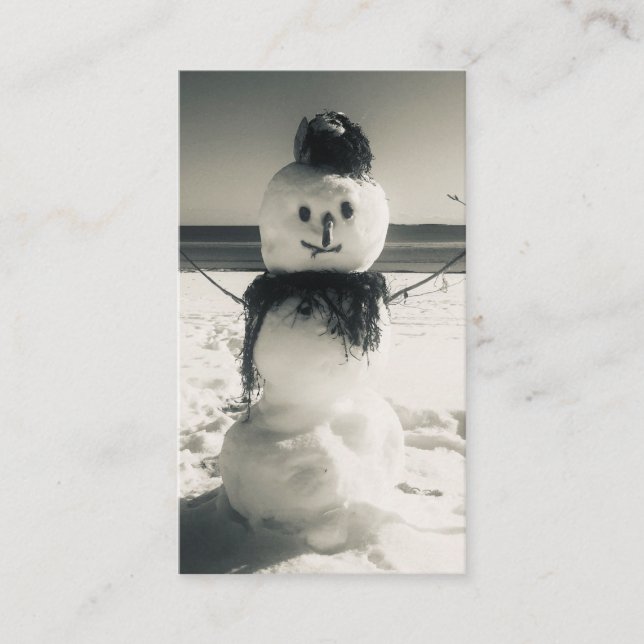 Schneeschuhfahrer Visitenkarte (Vorderseite)