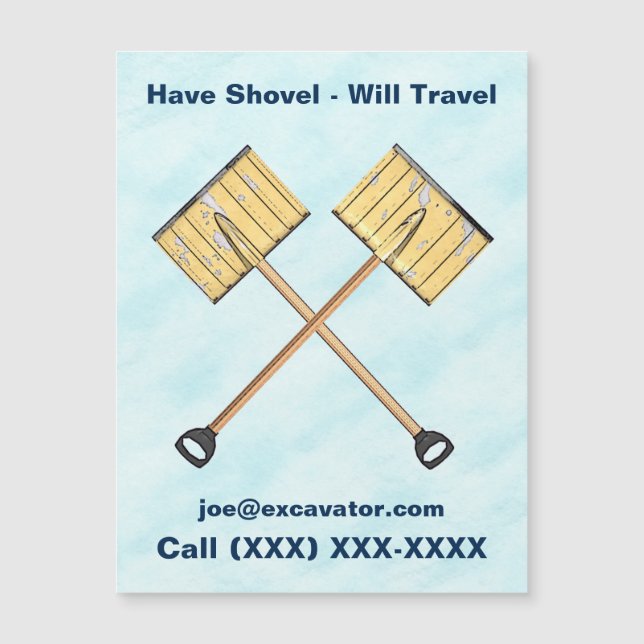 Schneeschuhgeschäft Magnetkarte (Vorderseite)