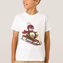 Schneeschuhlaufen Pinguin Niedliche Tiere Winter T-Shirt